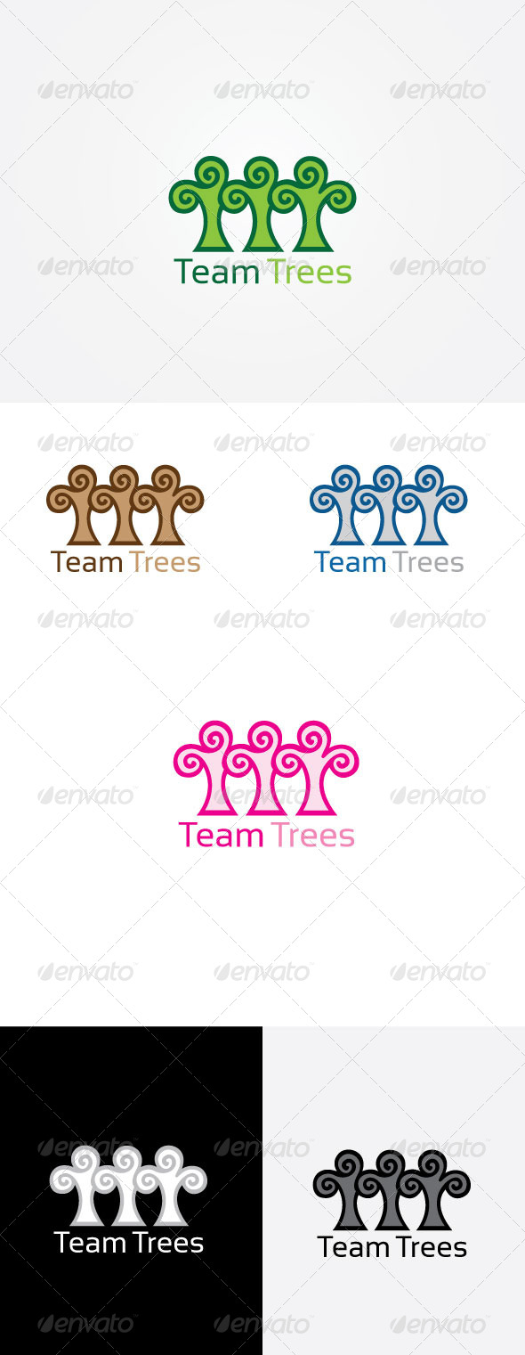 Tree Team Logo, Logo Templates | GraphicRiver
