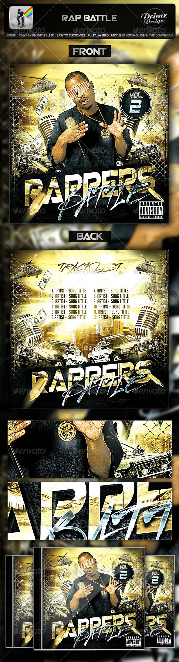 Rap Battle Mixtape Template, Print Templates | GraphicRiver