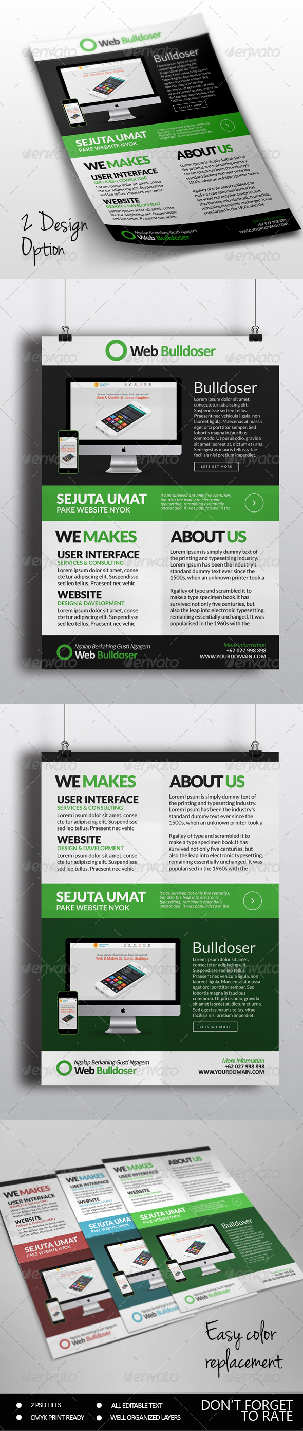 Premuim Website Design Flyer, Print Templates | GraphicRiver