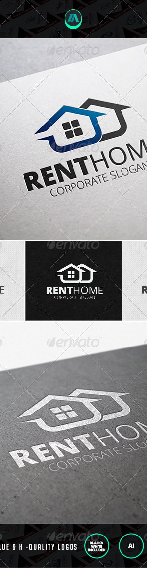 Rent Home Logo Template, Logo Templates | GraphicRiver