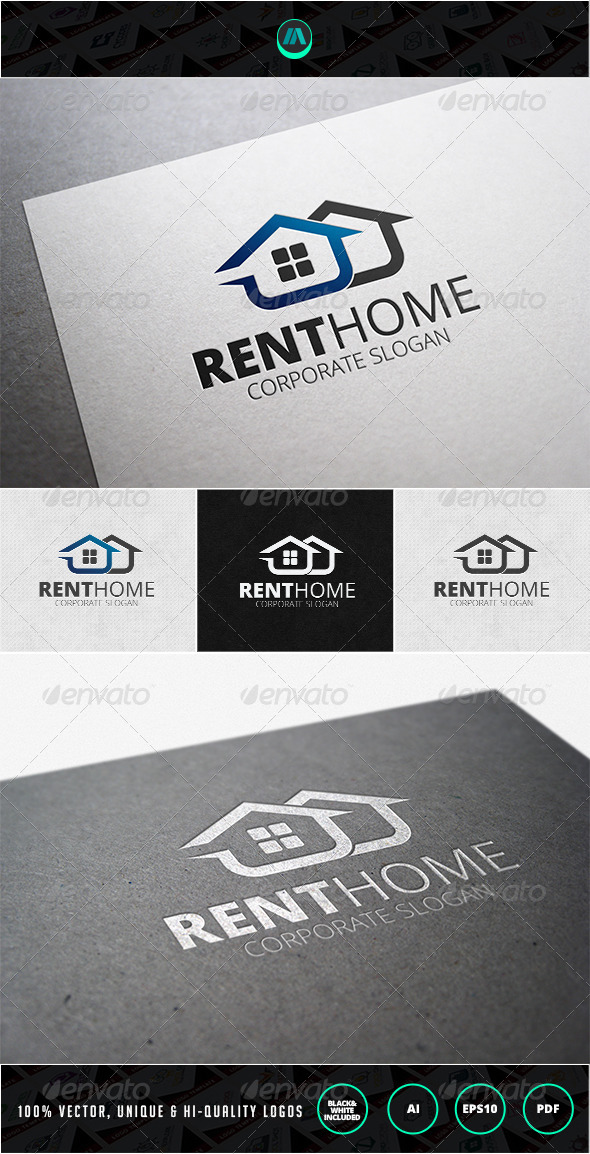 Rent Home Logo Template, Logo Templates | GraphicRiver