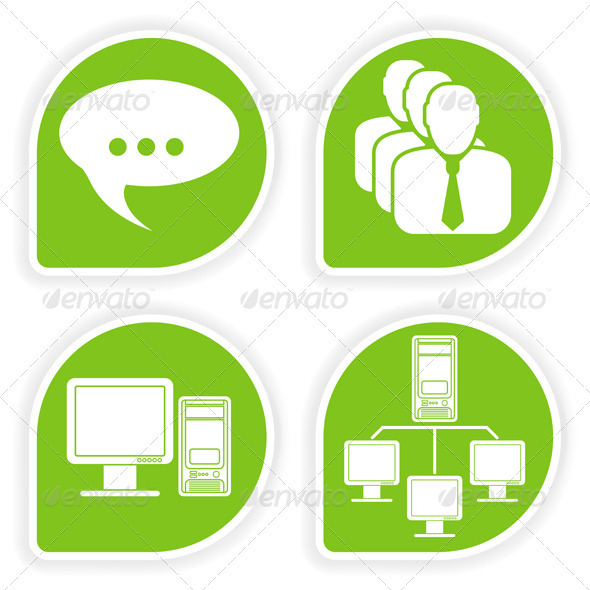 Collect Computer Sticker, Vectors | GraphicRiver