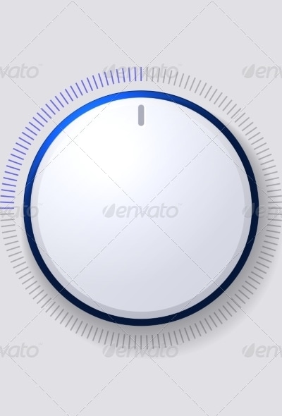 Volume Control Dial White Button, Vectors | GraphicRiver