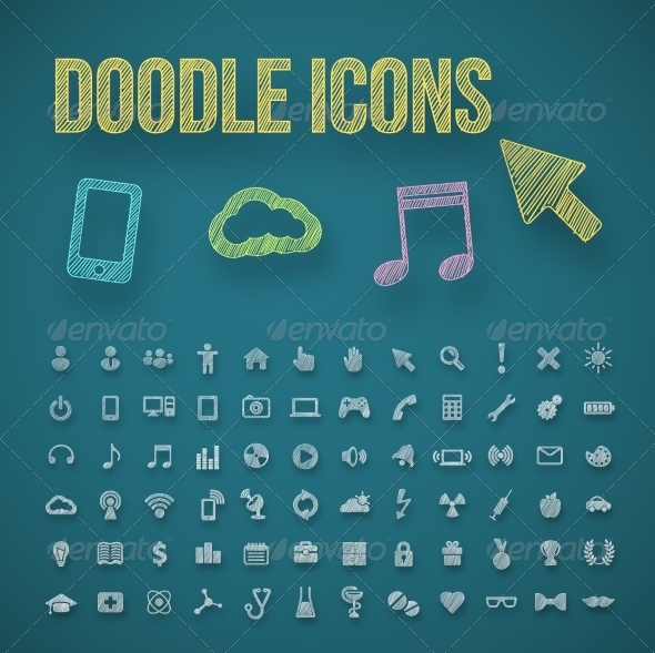 Doodle Icons, Vectors | GraphicRiver