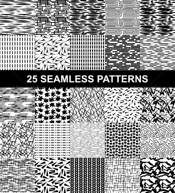 Set of Seamless Patterns, Vectors | GraphicRiver
