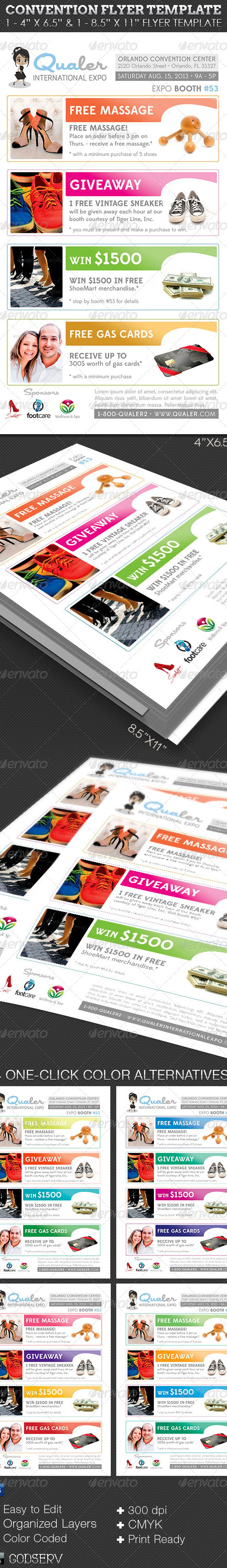 Convention Flyer Template, Print Templates GraphicRiver