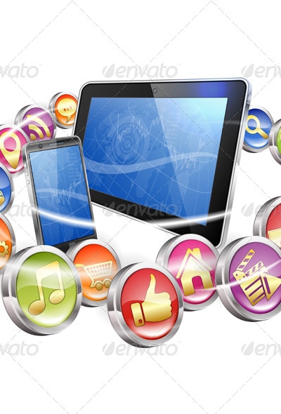 Applications for Mobile Platforms, Vectors | GraphicRiver