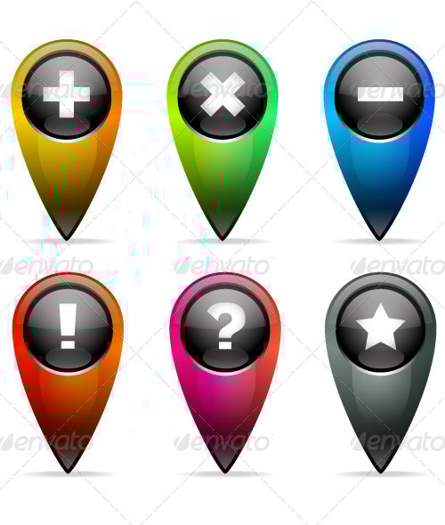 Map Pointers, Vectors | GraphicRiver