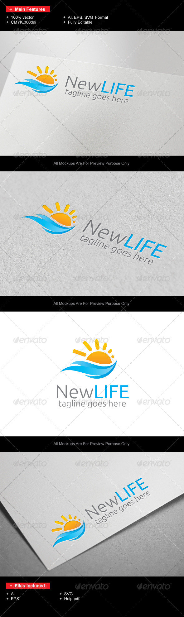 New Life Logo, Logo Templates | GraphicRiver