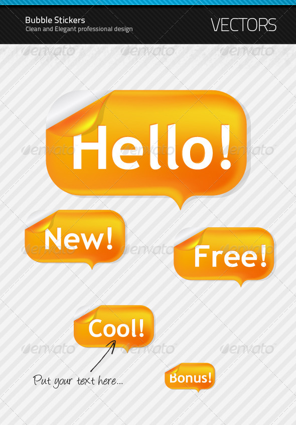 Bubble Stickers, Vectors | GraphicRiver