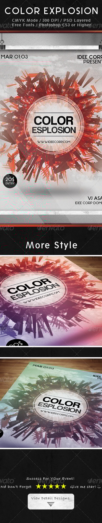 Color Explosion, Print Templates | GraphicRiver