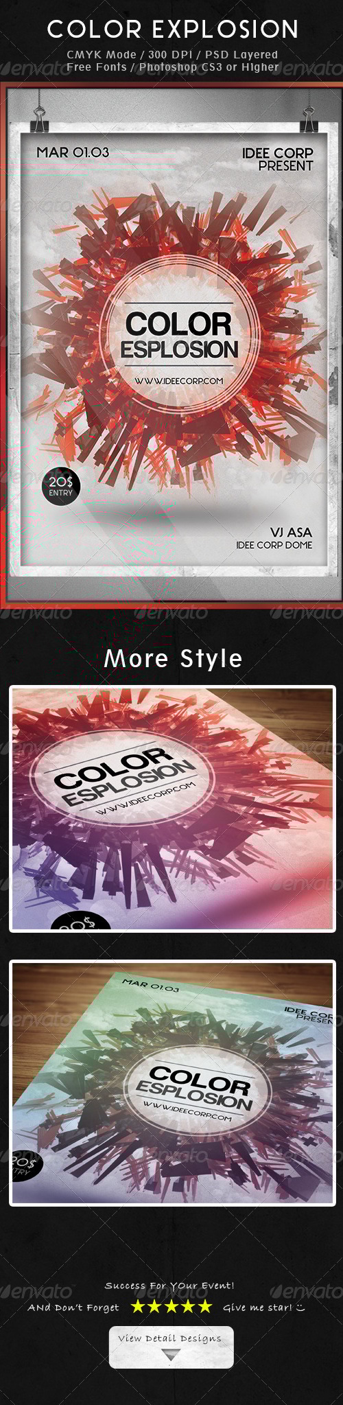 Color Explosion, Print Templates | GraphicRiver