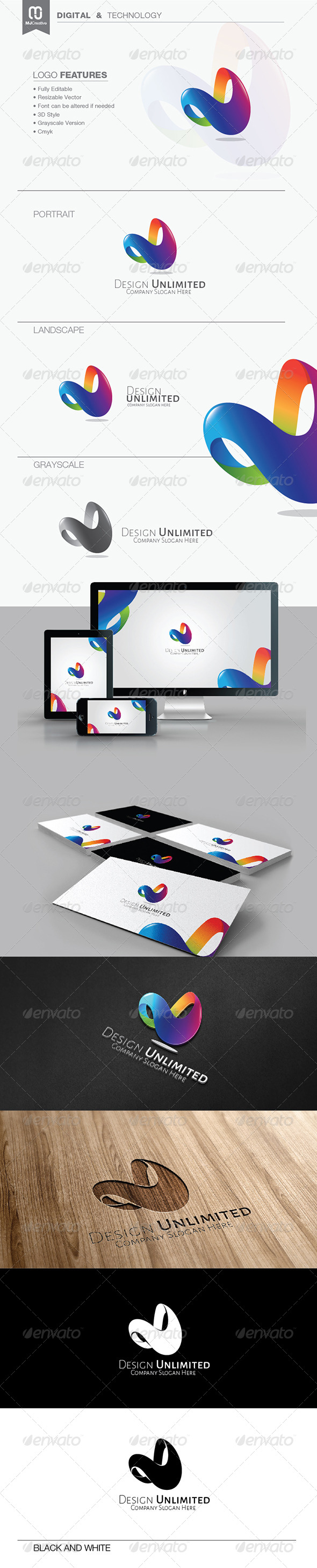 Infinite Letter D Logo, Logo Templates | GraphicRiver