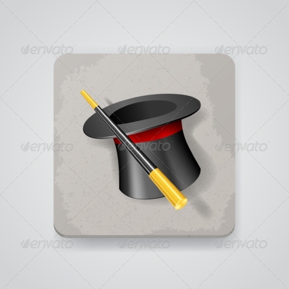 Magic Hat and Wand, Vectors | GraphicRiver