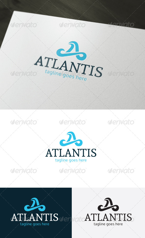 Atlantis Logo — Letter A, Logo Templates | GraphicRiver