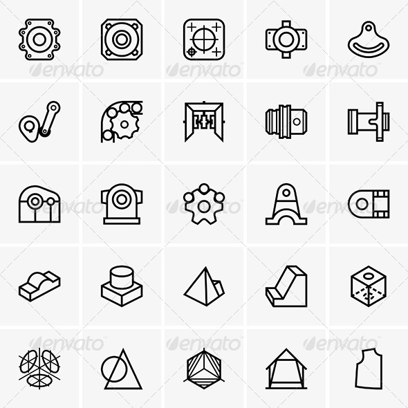 Engineering Icons, Vectors | GraphicRiver