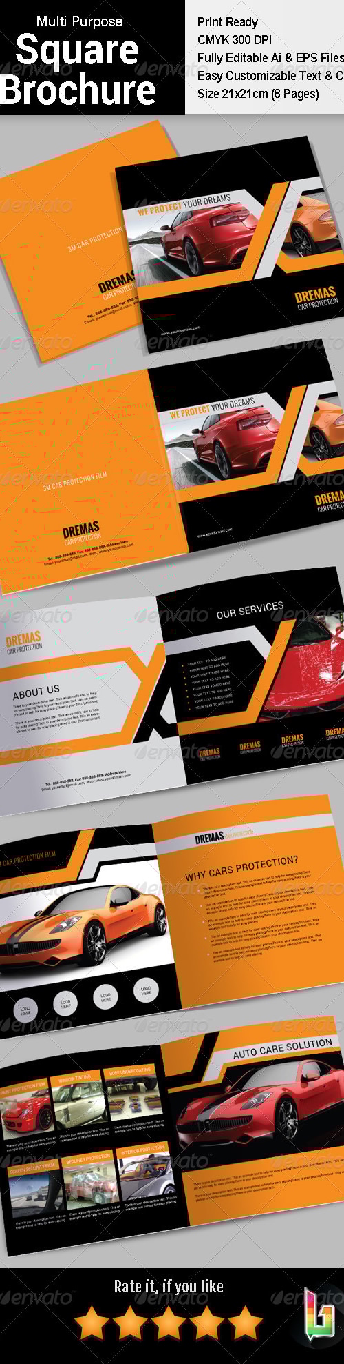 Multi Purpose Square Brochure, Print Templates | GraphicRiver