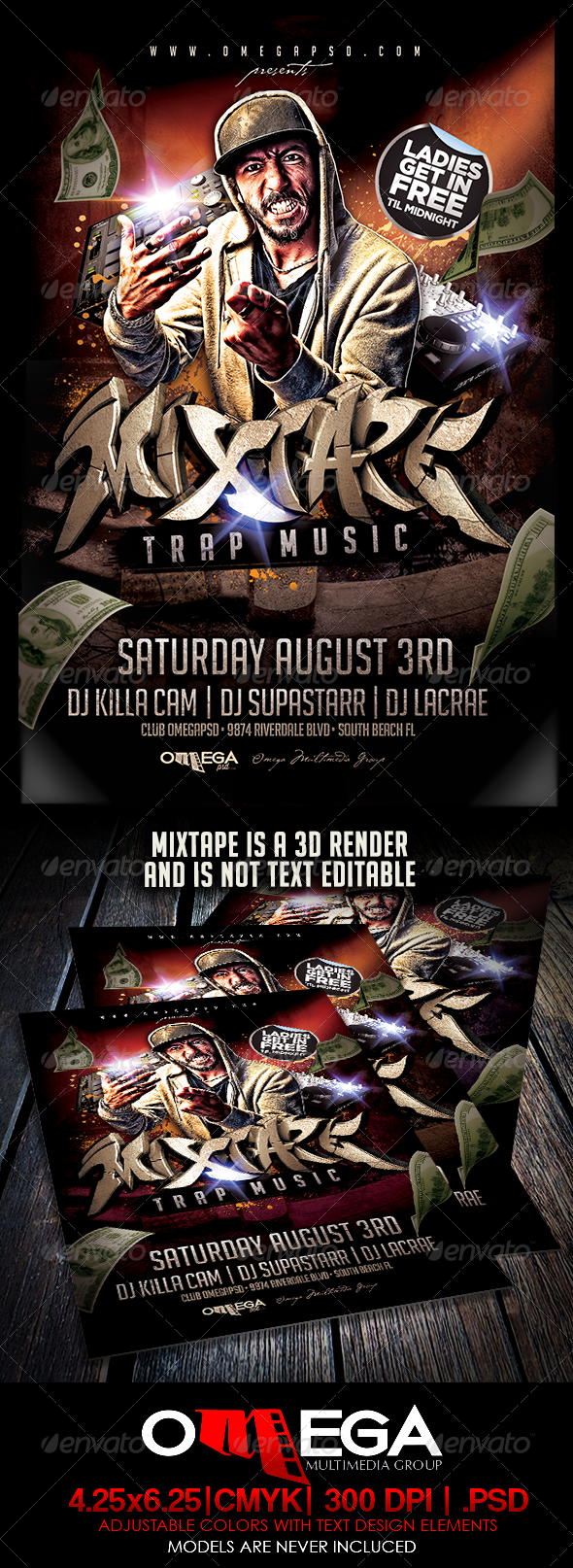 Mixtape Trap Music, Print Templates | GraphicRiver