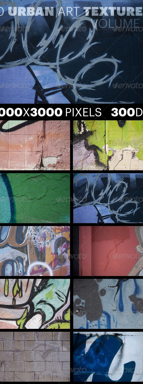 10 Urban Art Textures Volume 2, Textures | GraphicRiver