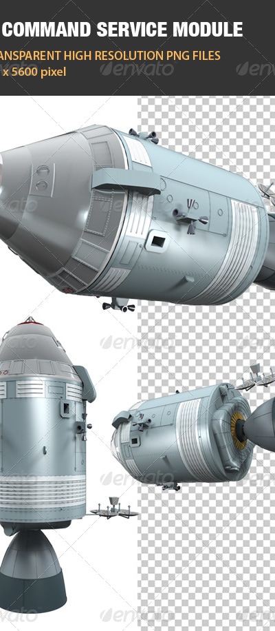 3D Command Service Module, Graphics | GraphicRiver