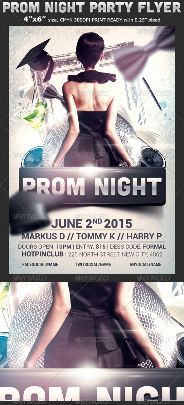 Prom Graduation Party Flyer Template, Print Templates | GraphicRiver