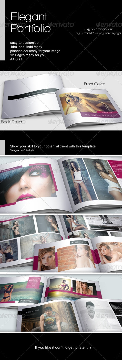 Elegant Portfolio Indesign, Print Templates | GraphicRiver