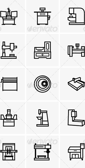 Machine Tools, Vectors | GraphicRiver