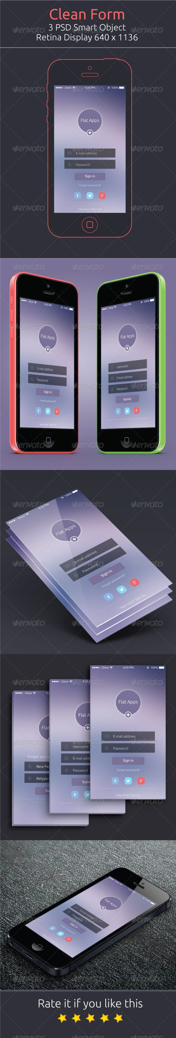 Clean Login form, Web Elements | GraphicRiver