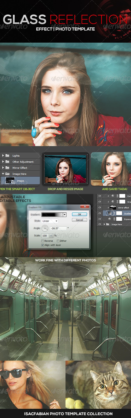 Glass Reflection Effect Photo Template, Graphics | GraphicRiver