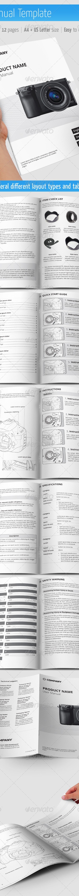 User Manual Template, Print Templates | GraphicRiver