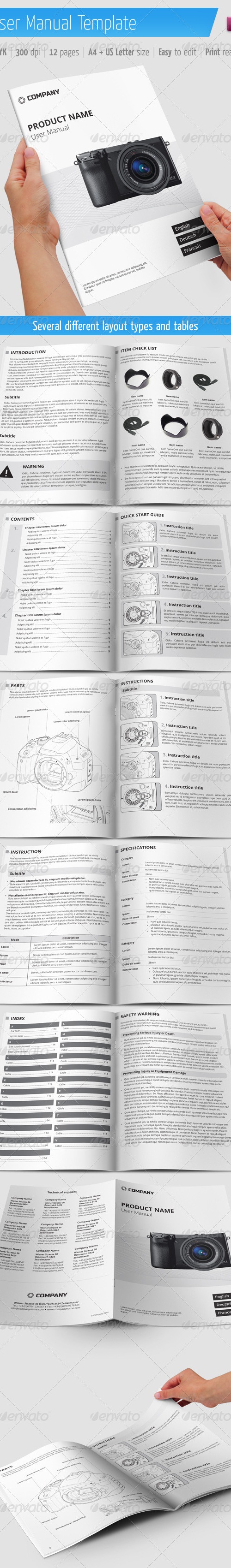User Manual Template, Print Templates | GraphicRiver