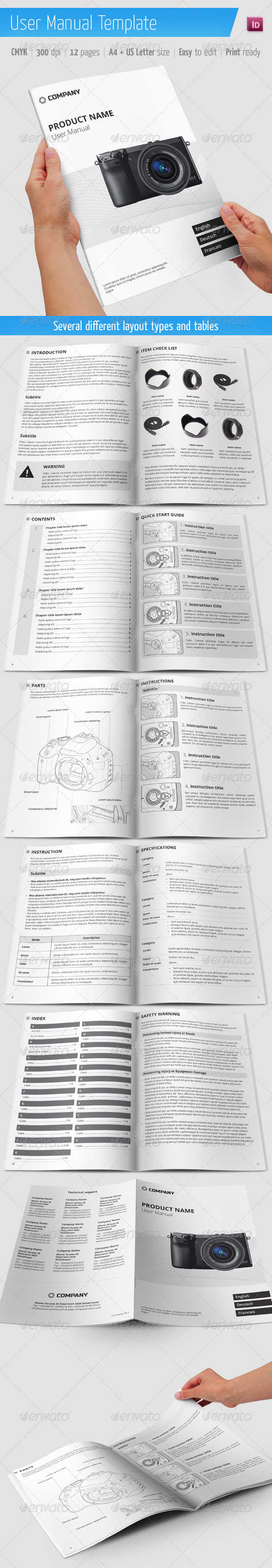 User Manual Template, Print Templates | GraphicRiver