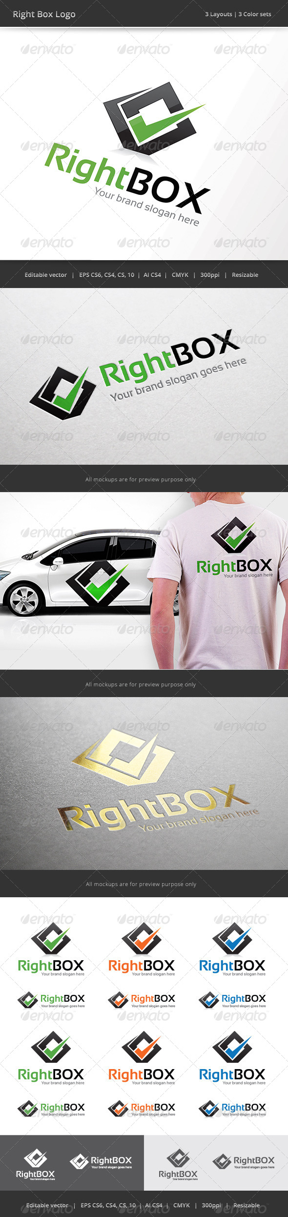 Right Box Logo, Logo Templates | GraphicRiver
