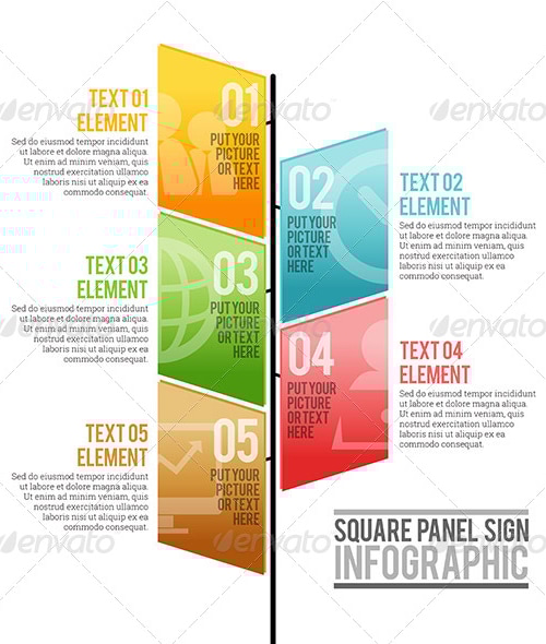 Square Panel Sign Infographic, Infographics | GraphicRiver