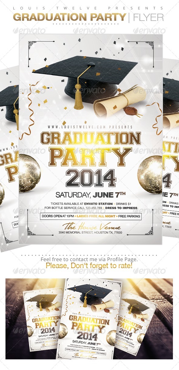 Graduation Party | Flyer Template, Print Templates | GraphicRiver