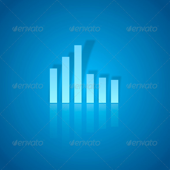 Blue Graph, Vectors | GraphicRiver