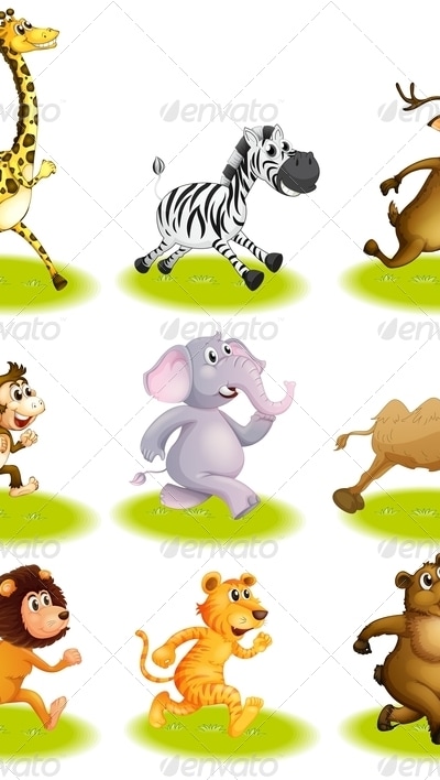 Running Animals, Vectors | GraphicRiver