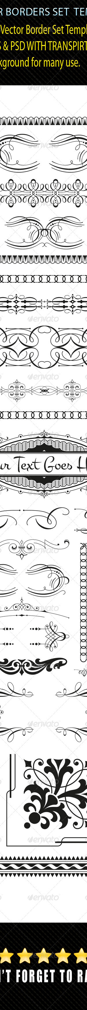 Border Set Template 02, Vectors | GraphicRiver