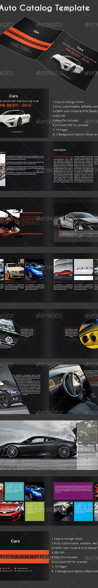 Auto Catalog Template, Print Templates | GraphicRiver