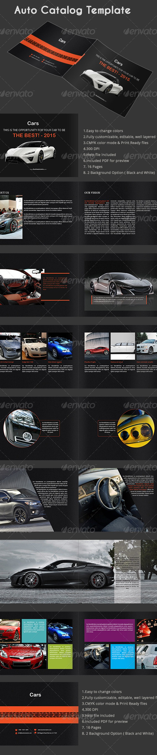 Auto Catalog Template, Print Templates | GraphicRiver