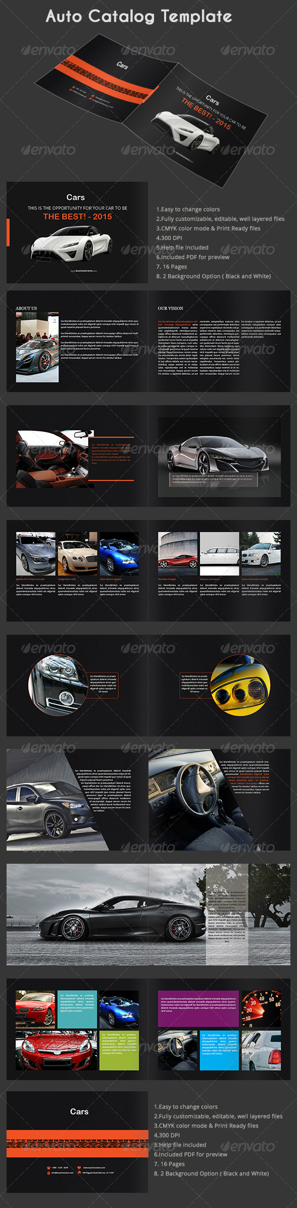 Auto Catalog Template, Print Templates GraphicRiver