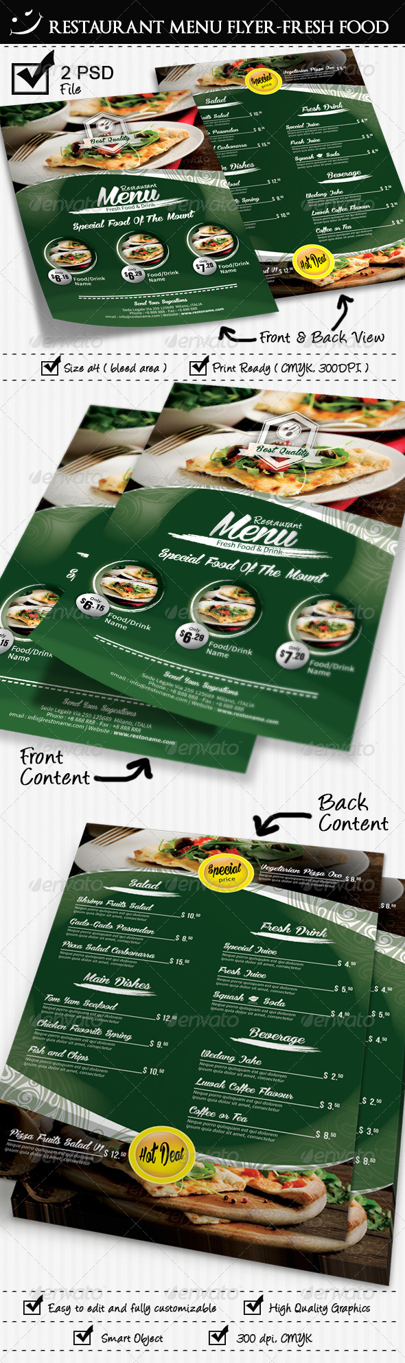 Fresh Menu v2, Print Templates | GraphicRiver