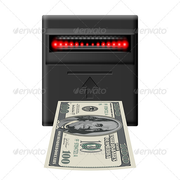 Inserting money , Vectors | GraphicRiver