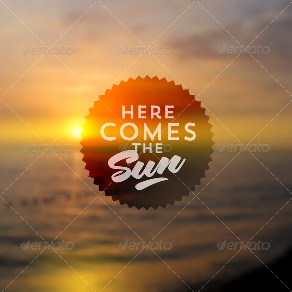 Type Design on a Summer Sunset Background, Vectors | GraphicRiver