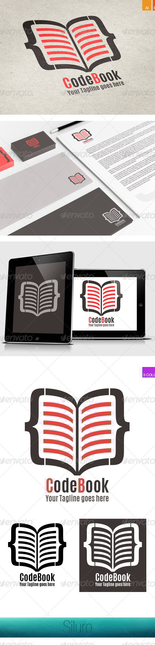 CodeBook Logo, Logo Templates | GraphicRiver