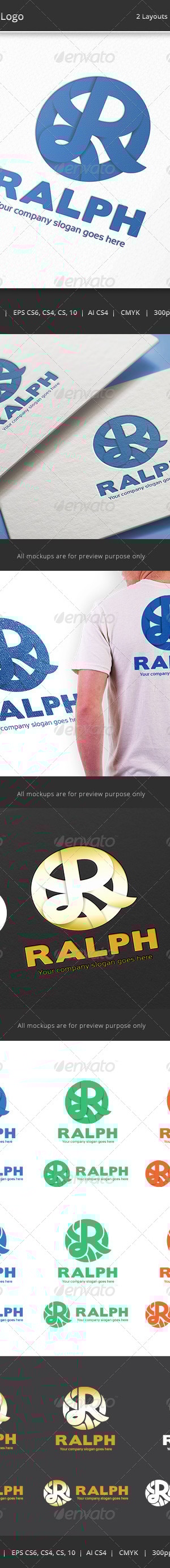 Ralph Letter R Logo, Logo Templates | GraphicRiver