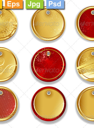 Round Labels, Vectors | GraphicRiver