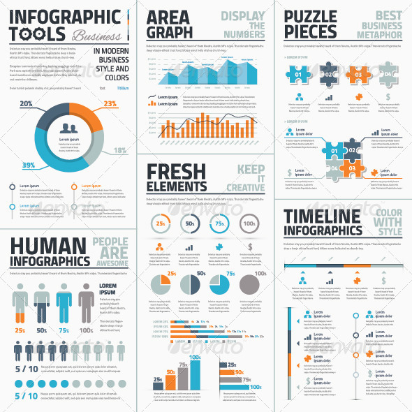Large collection of Infographic Vector Templates, Infographics ...