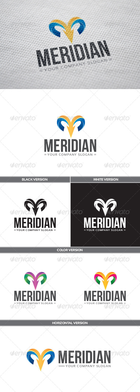 Meridian Logo, Logo Templates | GraphicRiver