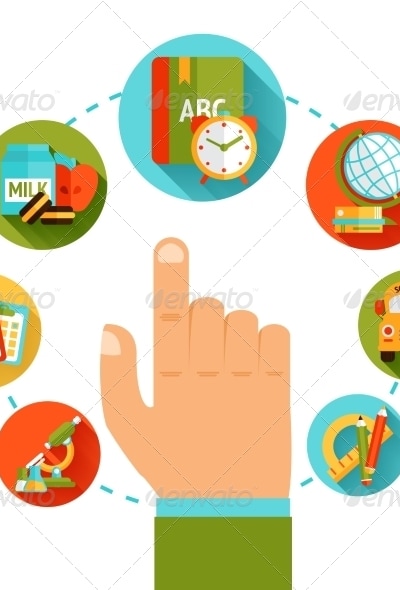 Education Hand Concept, Vectors | GraphicRiver